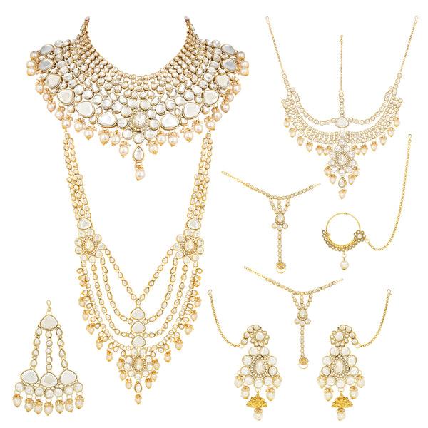 Pratyusha White Bridal Jewellery Set