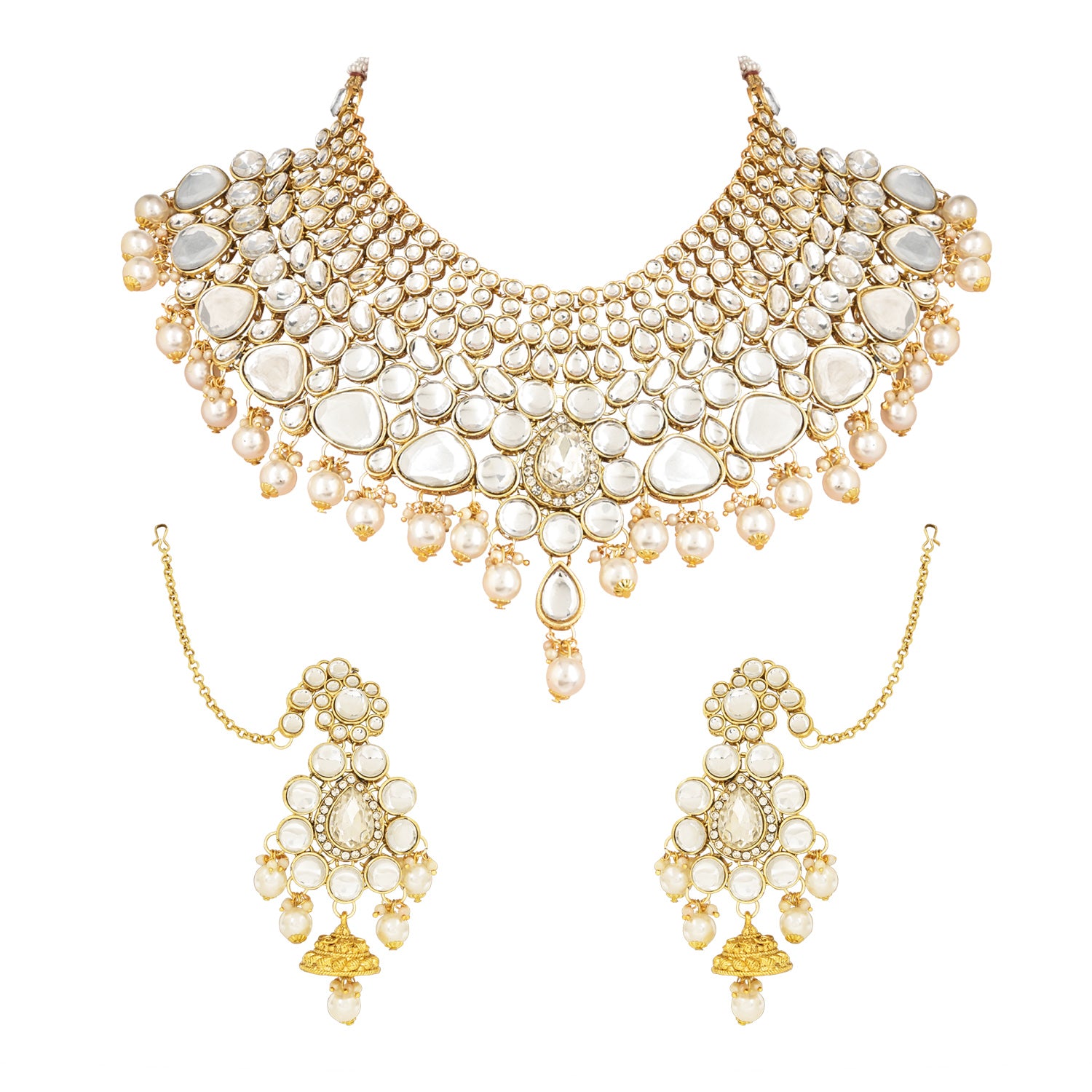 Pratyusha White Bridal Jewellery Set