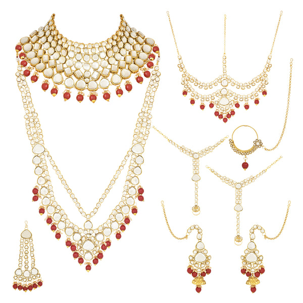 Harshi Maroon Bridal Jewellery Set