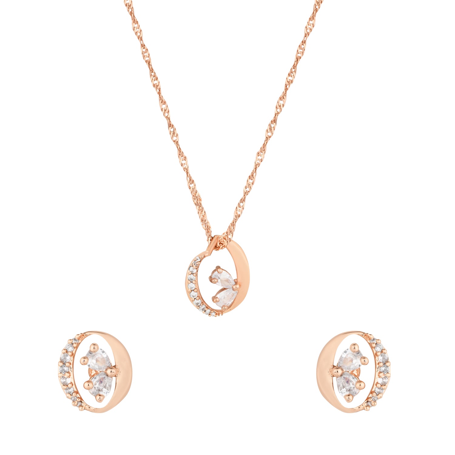 Samara Rose Gold  Pendant Set