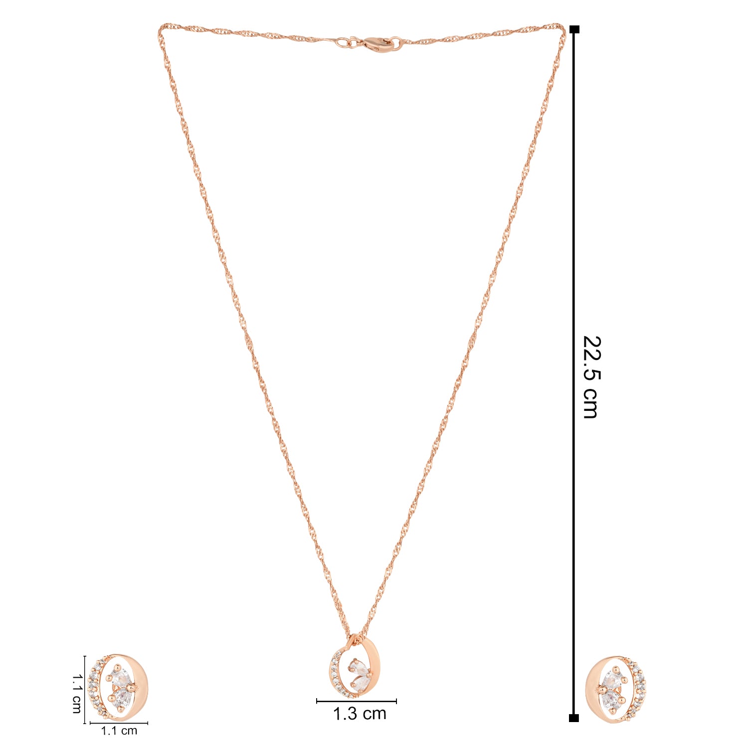 Samara Rose Gold  Pendant Set