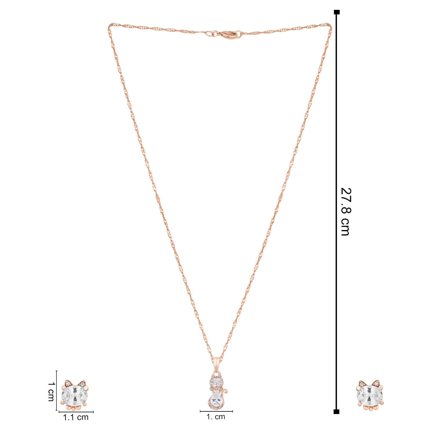 Toshi Rose Gold Pendant Set