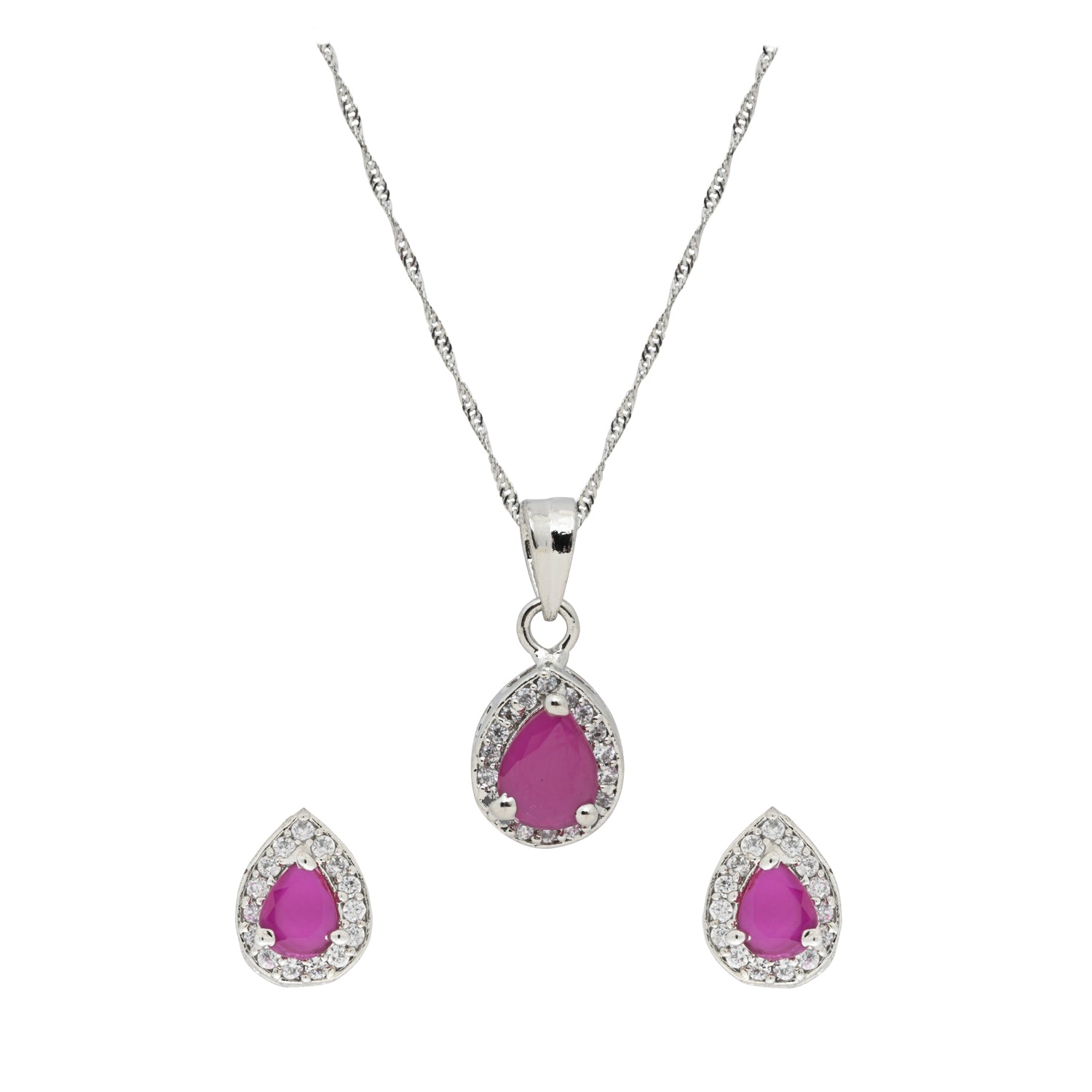 Alma Pink Pendant Set