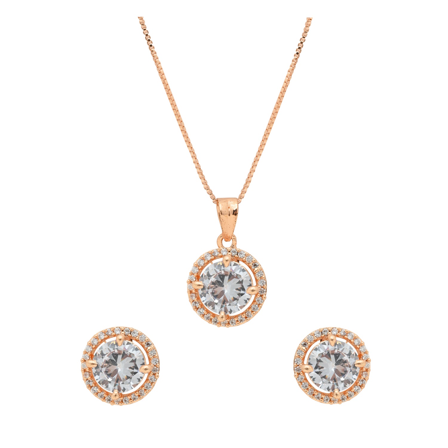 Elvisha RoseGold Pendant Set