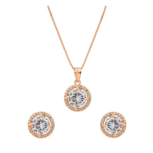 Elvisha RoseGold Pendant Set
