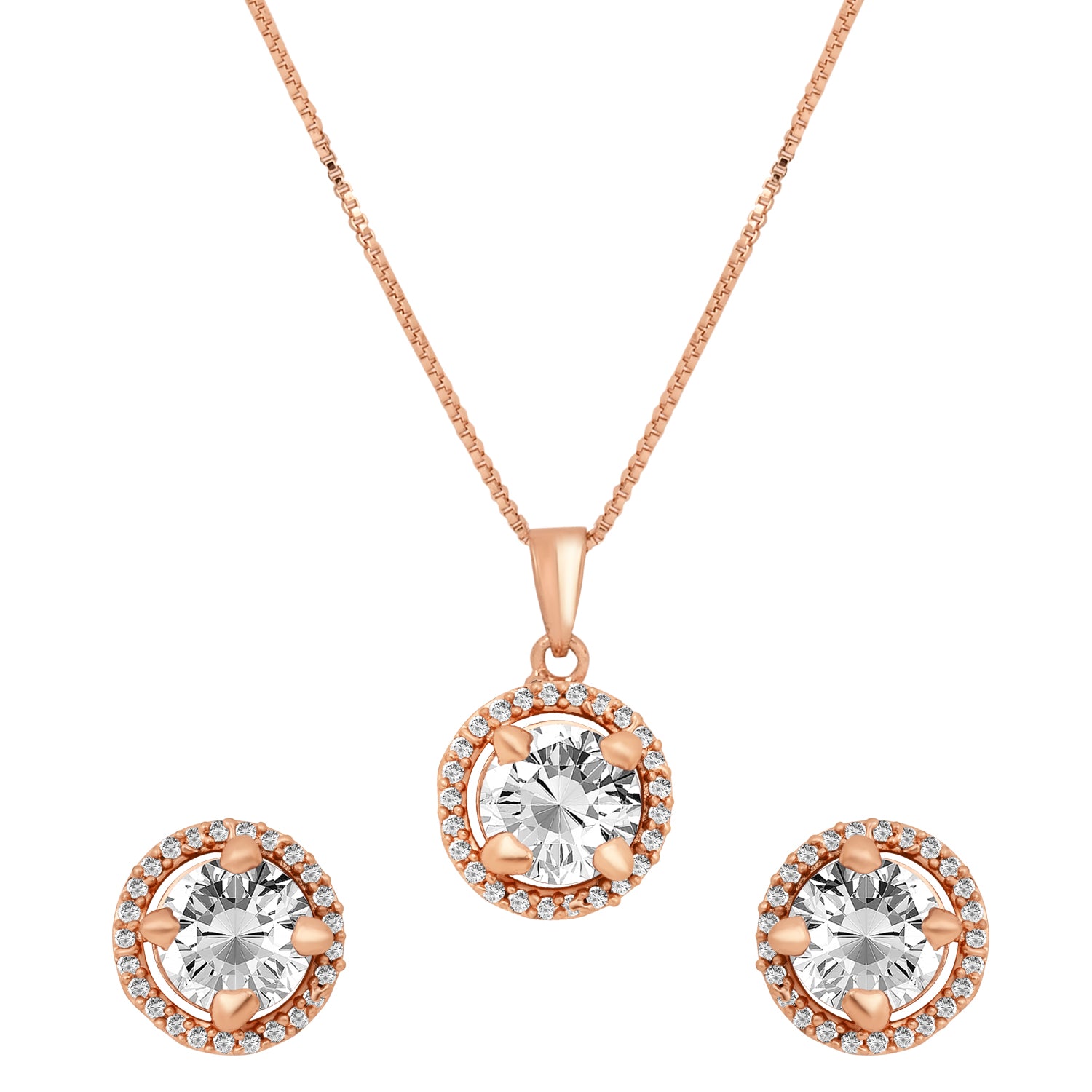 Elvisha RoseGold Pendant Set