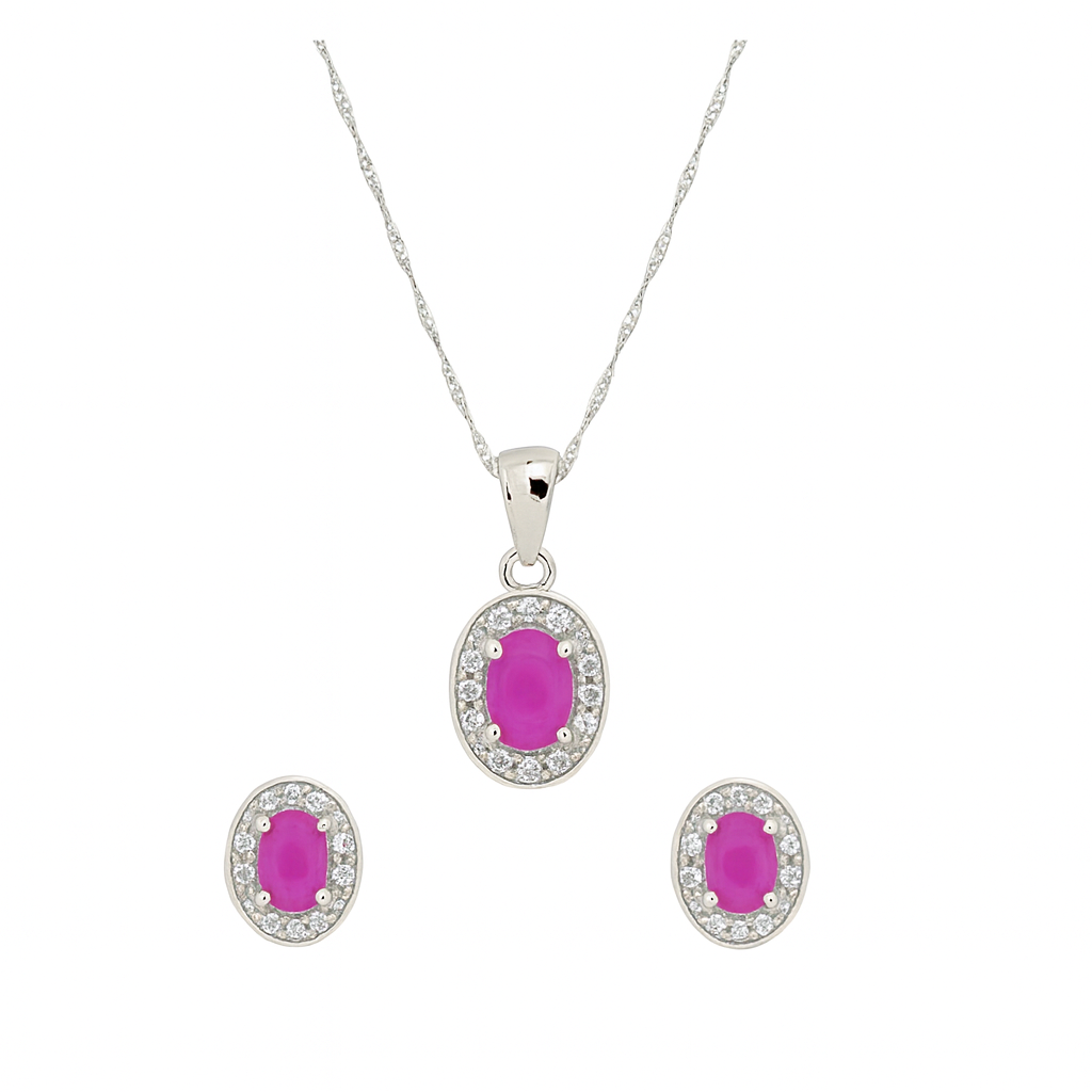 Reyona Pink Pendant Set