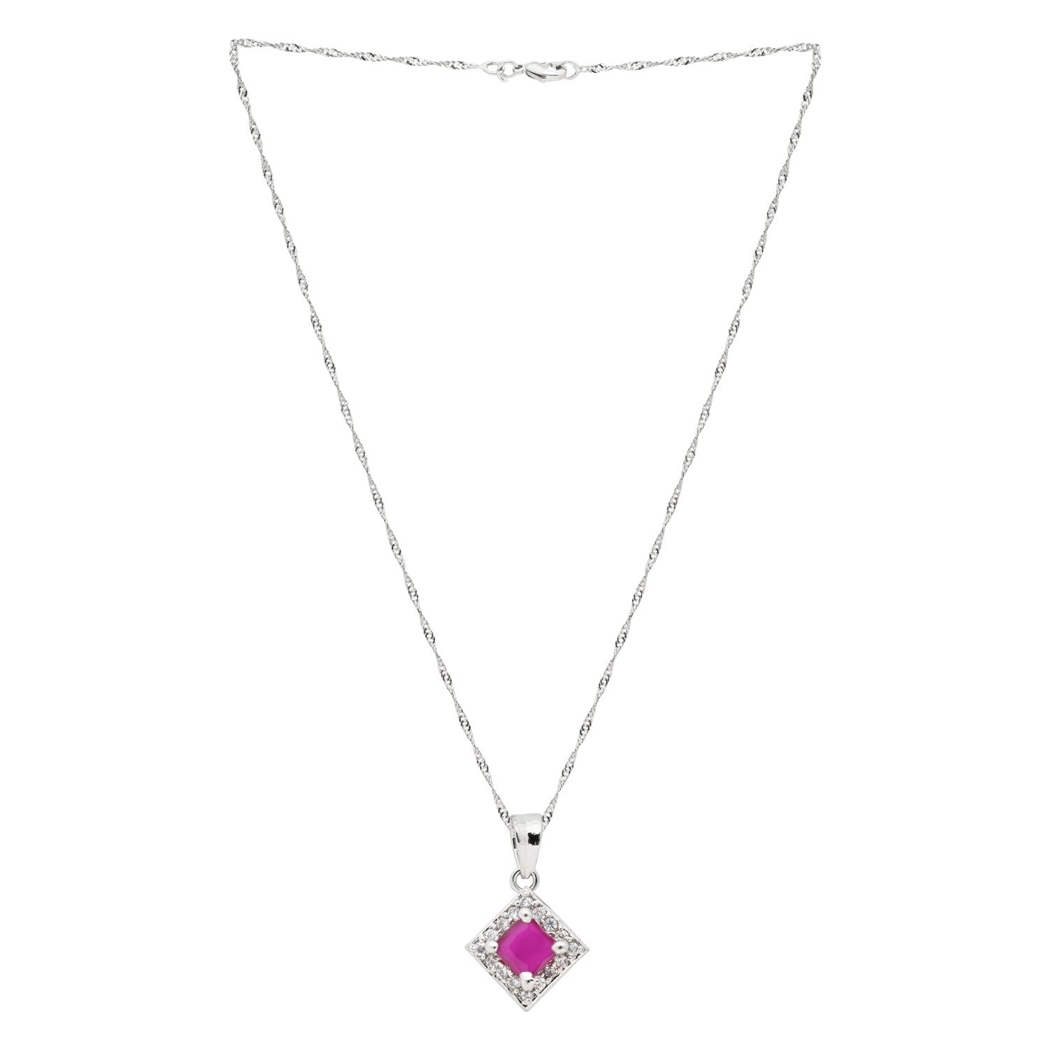 Eshnya Pink Pendant Set