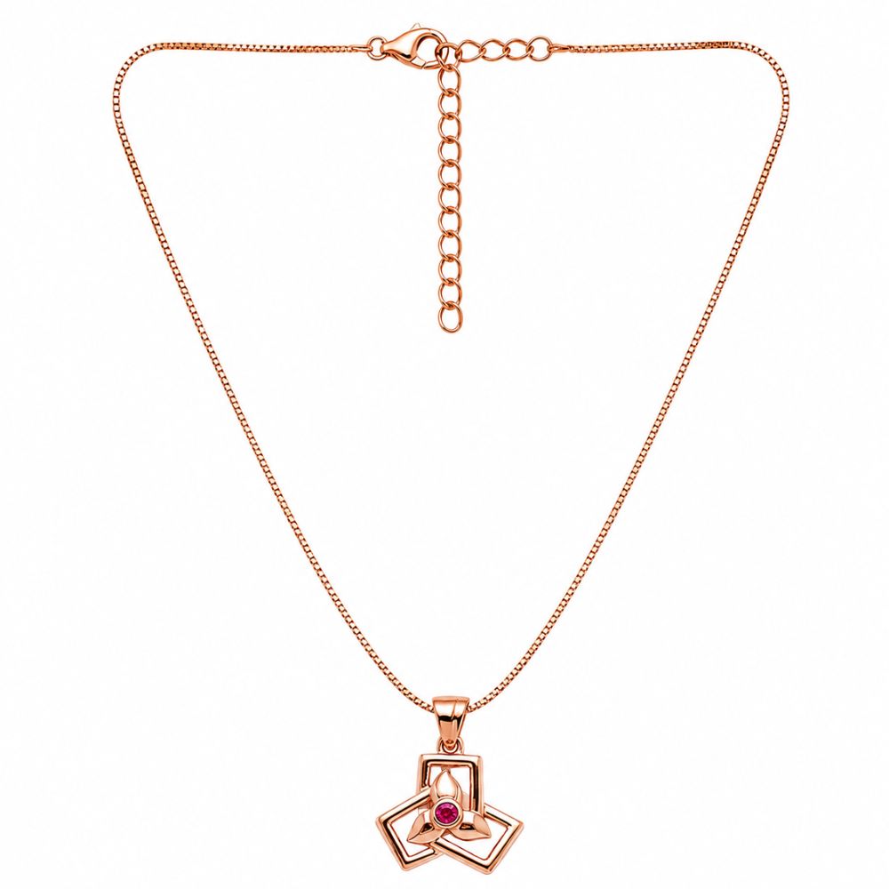 Pihu- Floral Pink Pendent Set