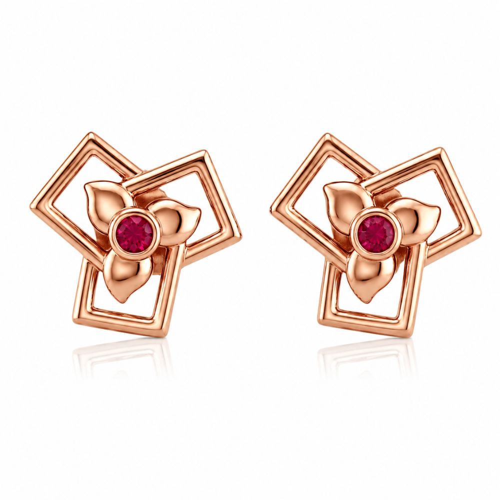 Pihu- Floral Pink Pendent Set