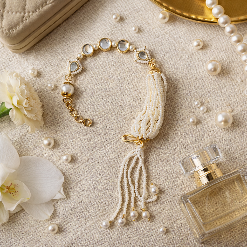 Tanaaz White Bracelet