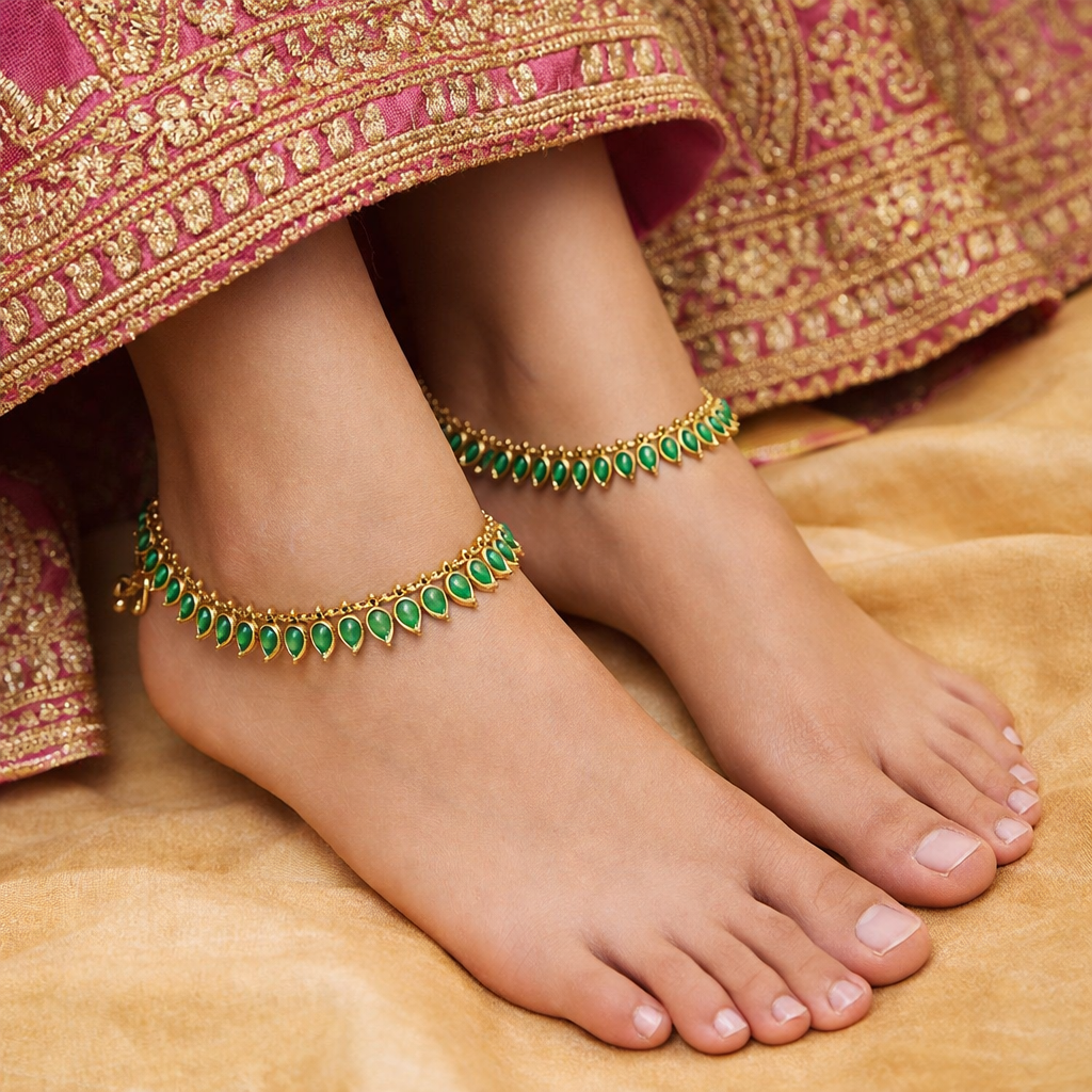 Himanshi Green Payal/ Anklets