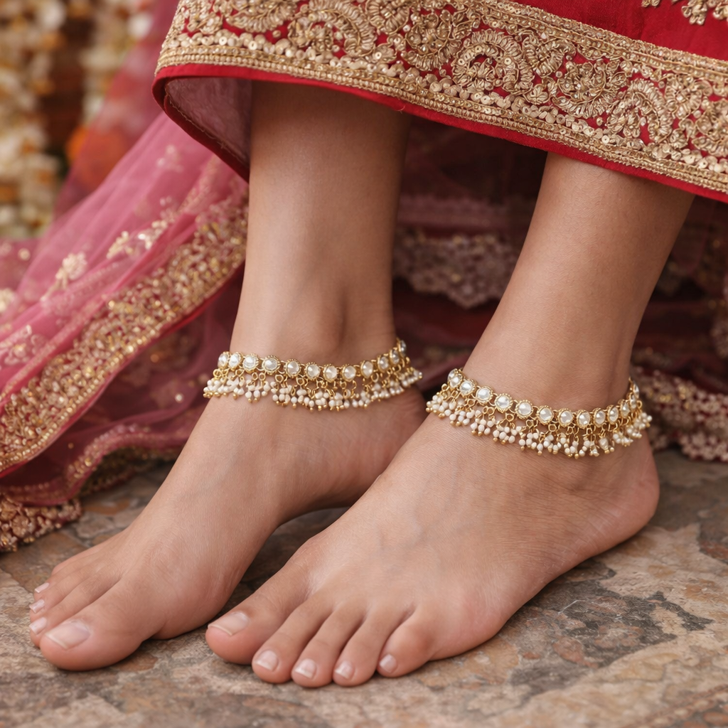 Kanak Kundan Anklets