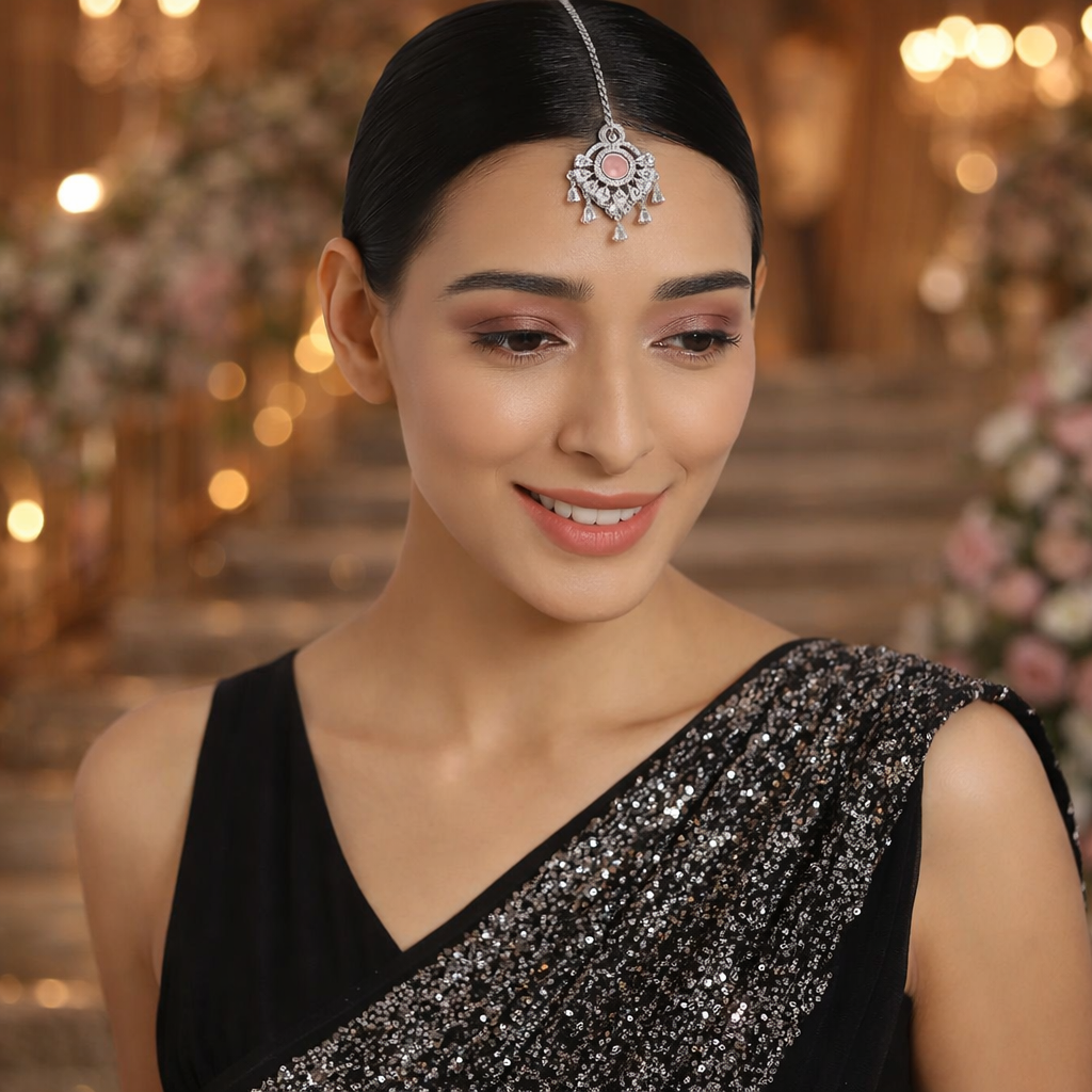 Deyona - Pink Maang Tikka