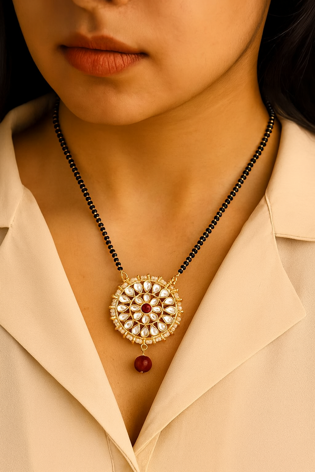 Preksha Maroon Mangalsutra