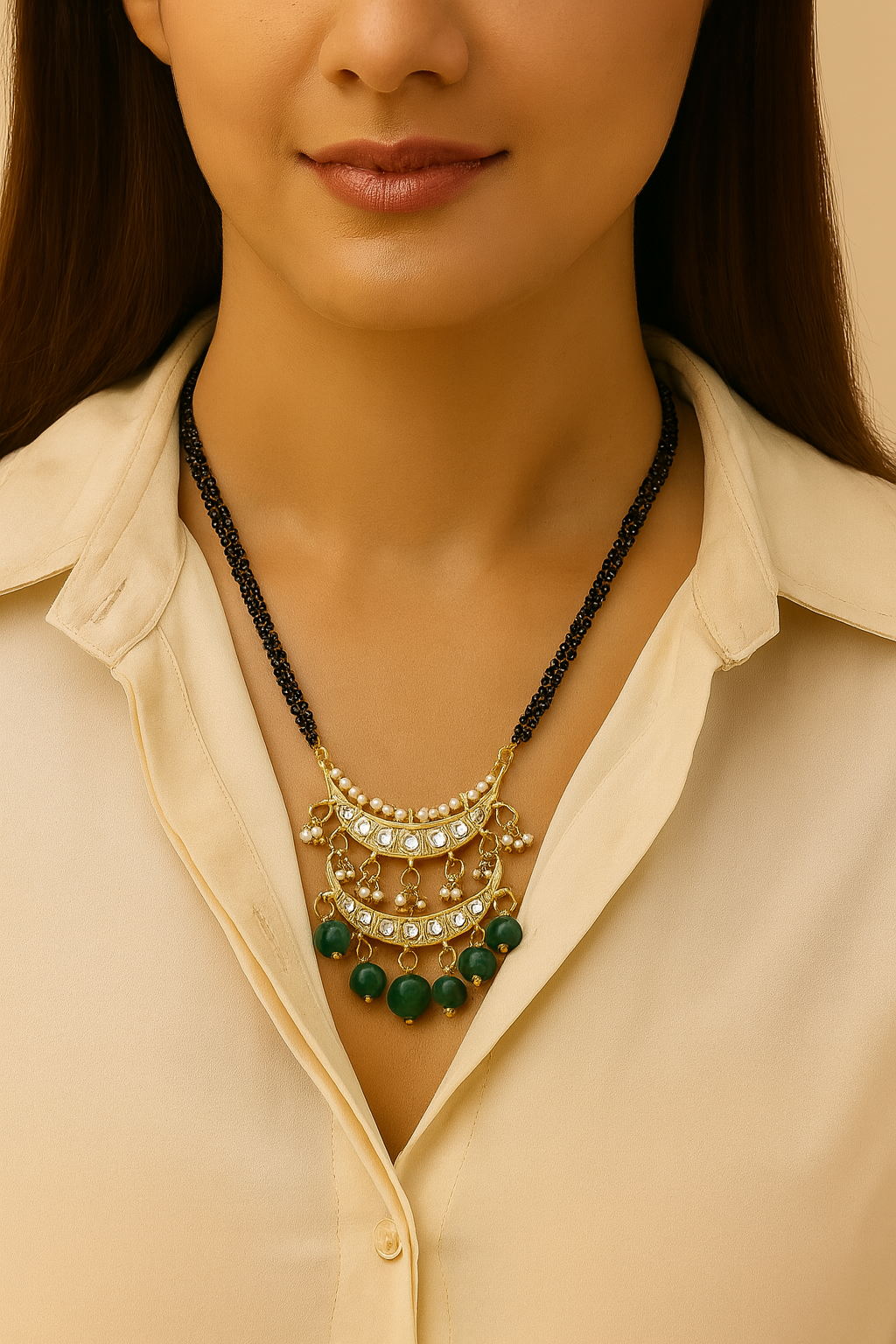 Jhalak Green Mangalsutra