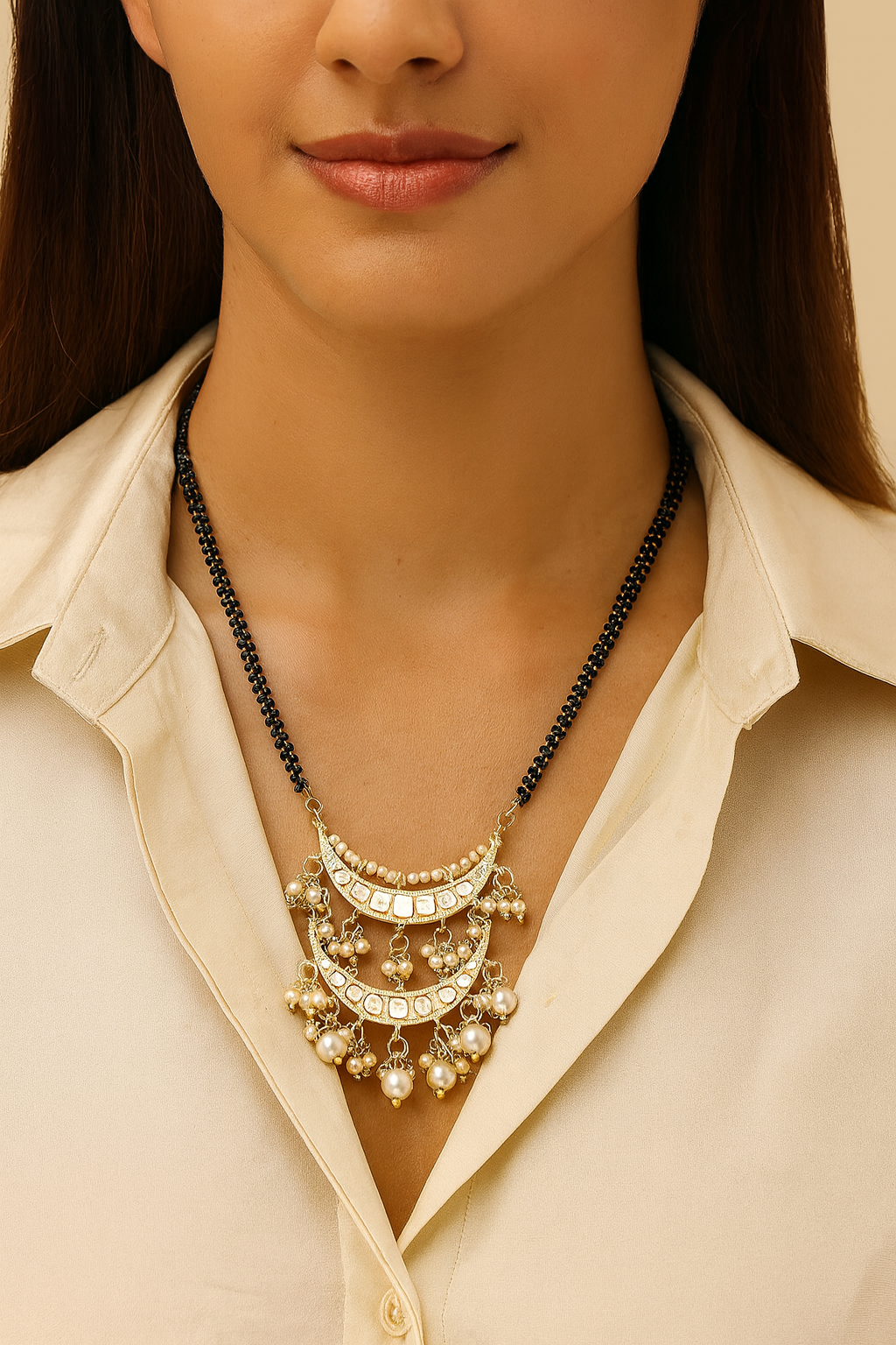 Jhalak White Mangalsutra