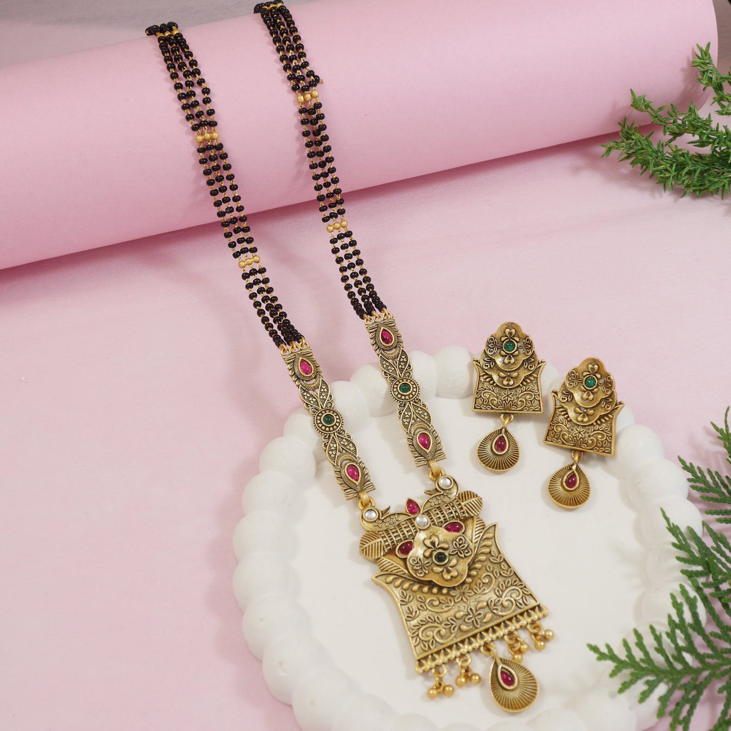 Keyaara - Gold-Tone Traditional Mangalsutra for Women