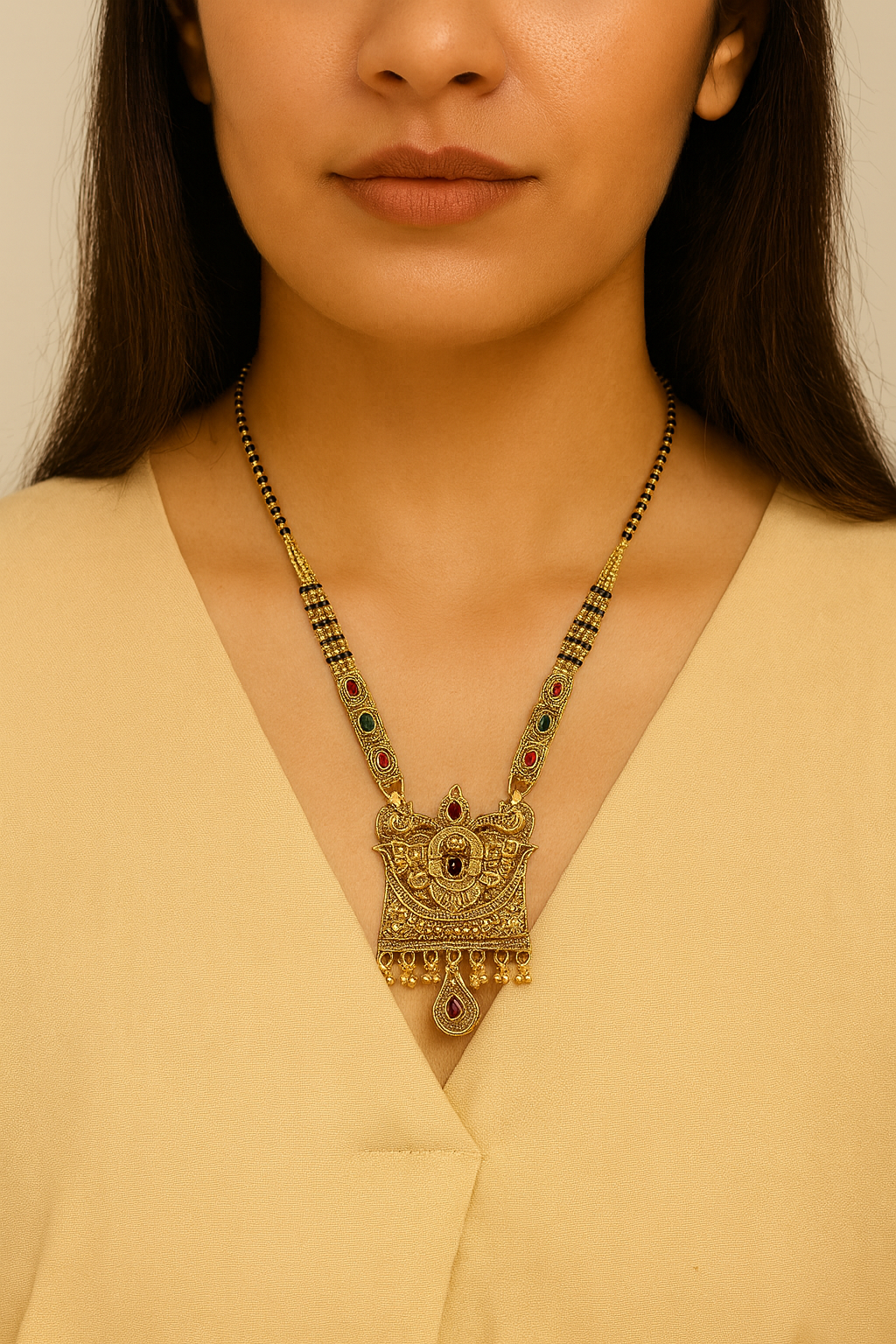 Keyaara - Gold-Tone Traditional Mangalsutra for Women