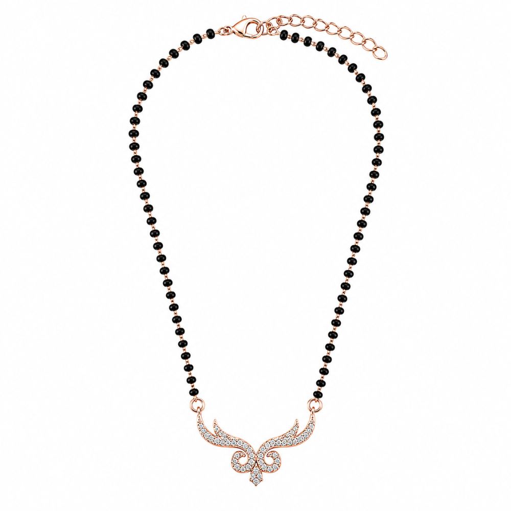 Vanya - Rose Gold Wing Shape Mangalsutra