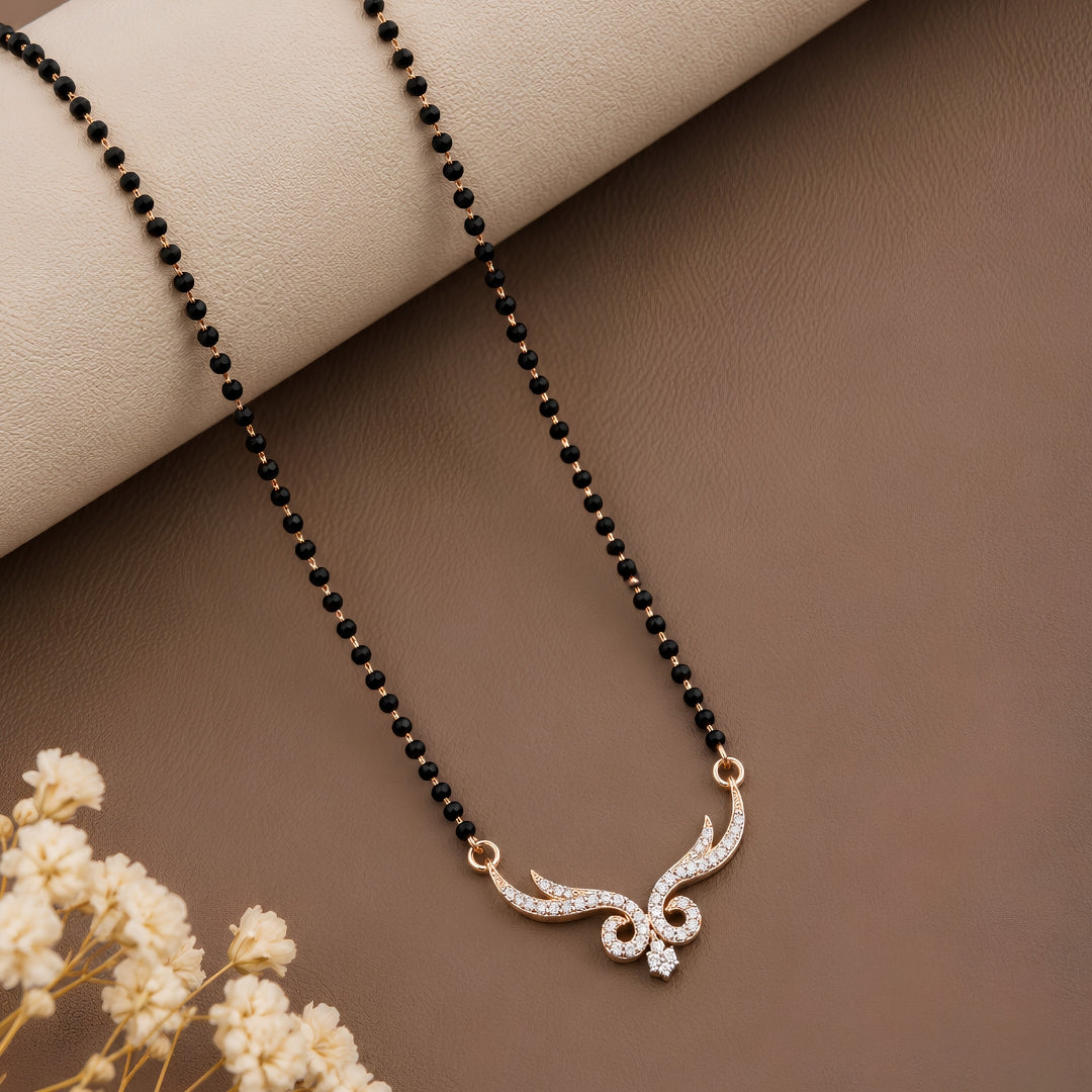 Vanya - Rose Gold Wing Shape Mangalsutra