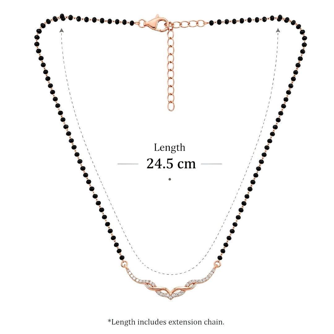 Vedika-  Rose Gold Minimal Mangalsutra