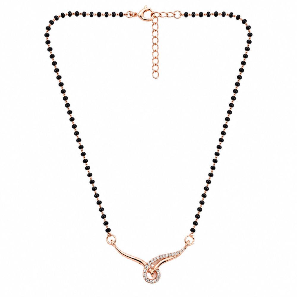 Aahana- Minimal RoseGold Mangalsutra