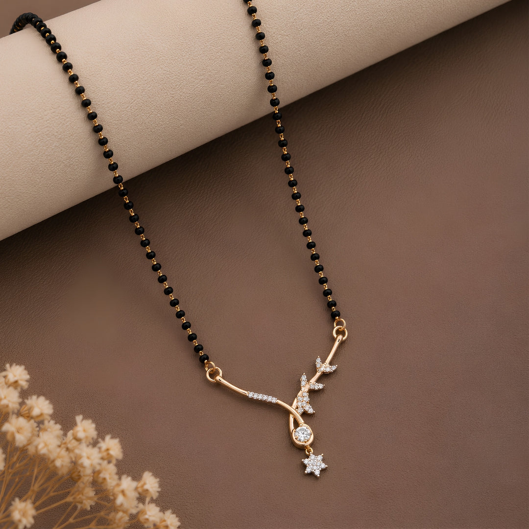 Sheryanvi-CZ RoseGold Mangalsutra