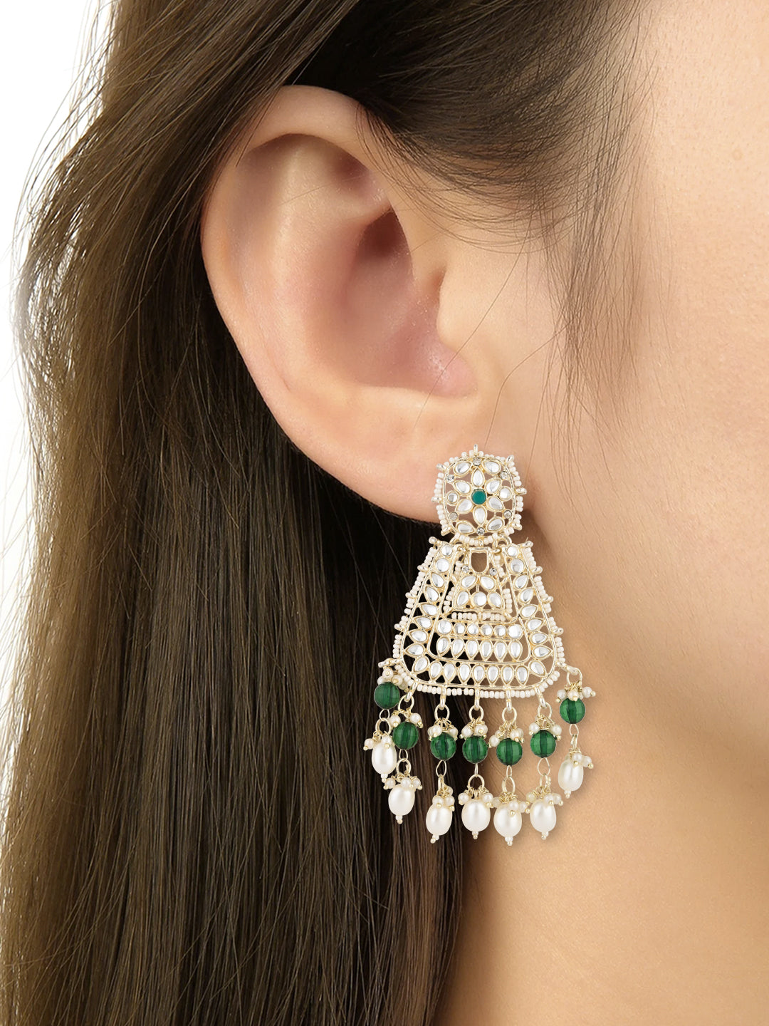 Shesha Green Earrings