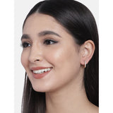 (Pack of 3) Rose Gold Cubic Zirconia Stud Earrings