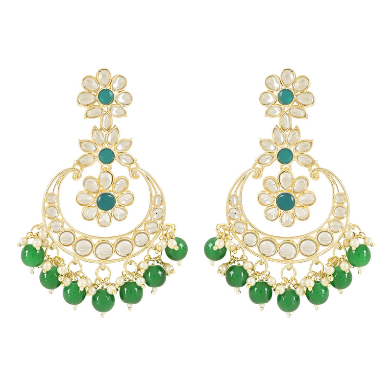 'Bushra' Green Earrings