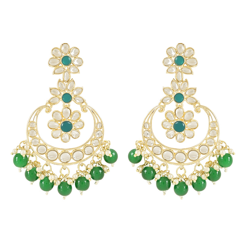 'Bushra' Green Earrings