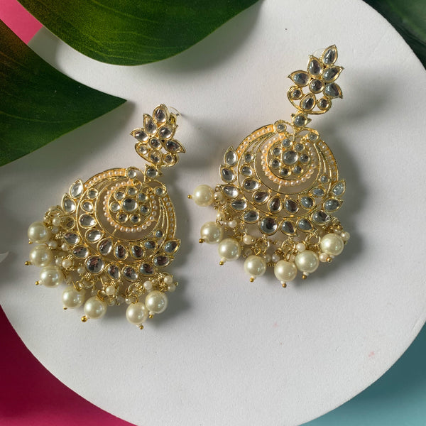 (Pack of 2) Kundan and Pearl Earrings