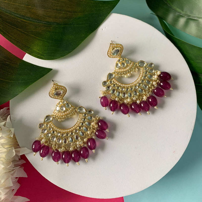'Elina' Purple  Earrings