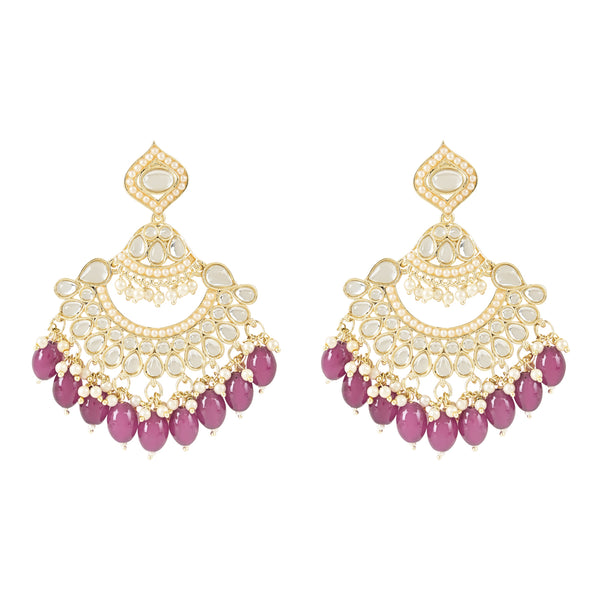 'Elina' Purple  Earrings