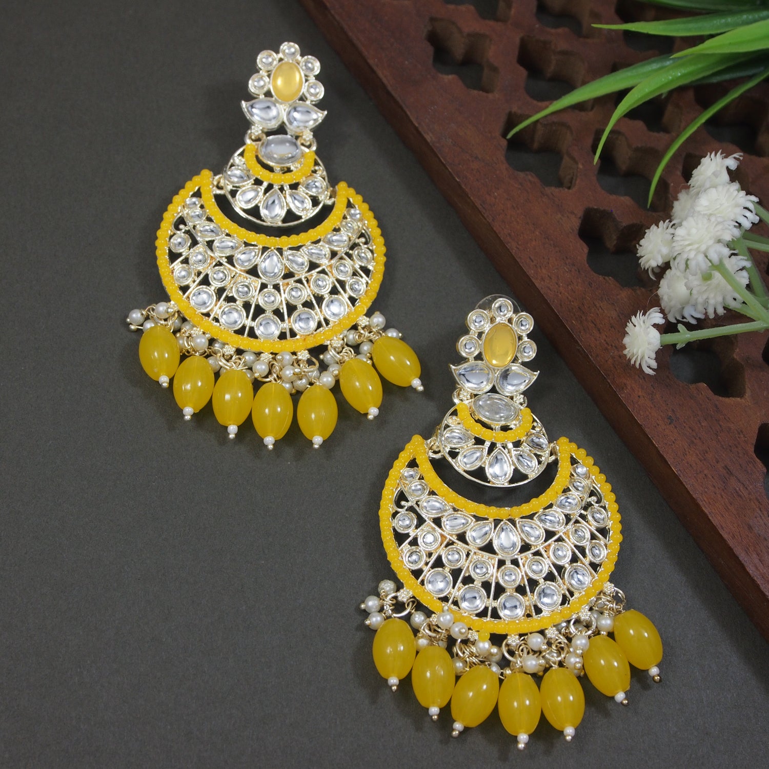 Pranjali Yellow Earrings