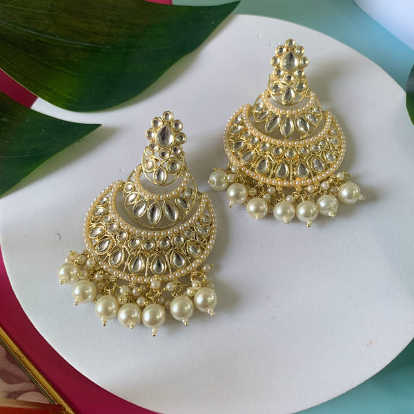 Priyanshi White Earrings