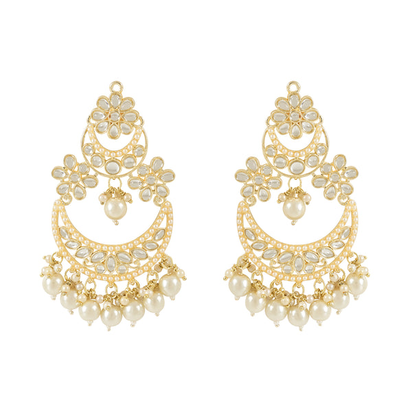 Jinisha White Earrings