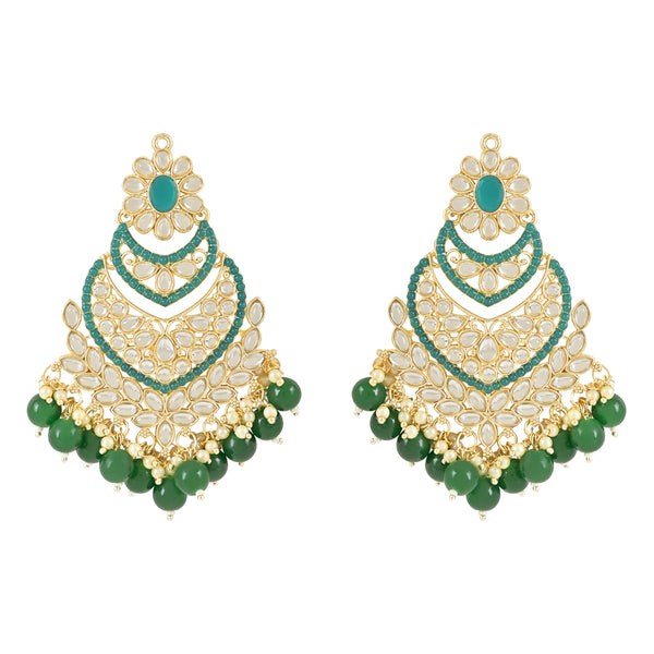 " SANJH " Green  Earrings