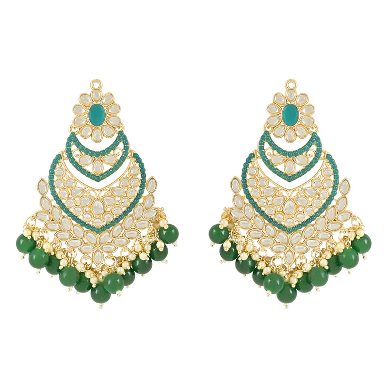 " SANJH " Green  Earrings