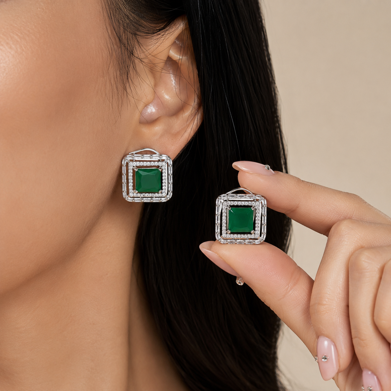 Dora Green Studs