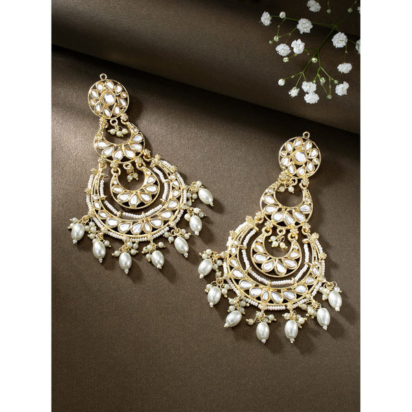 (Pack of 2) Kundan and Pearl Earrings