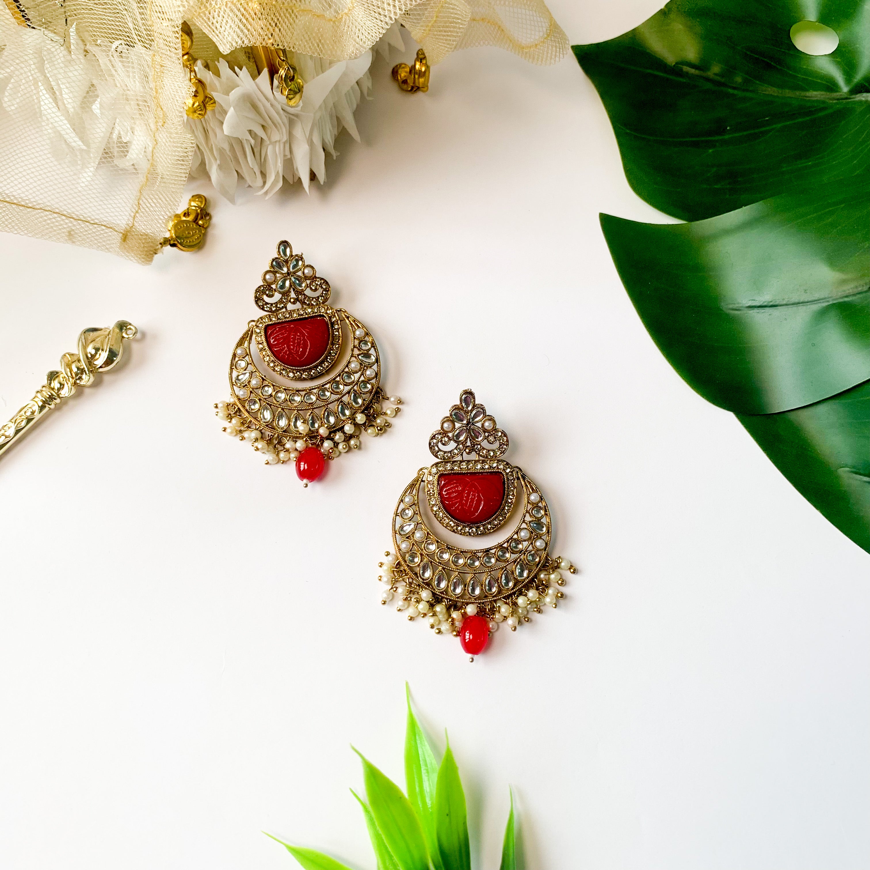 Iram Red Earrings