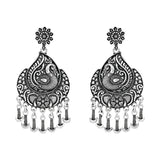 (Pack of 2) Silver Oxidised Earrings