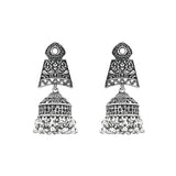 (Pack of 2) Silver Oxidised Earrings