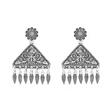 (Pack of 2) Silver Oxidised Earrings