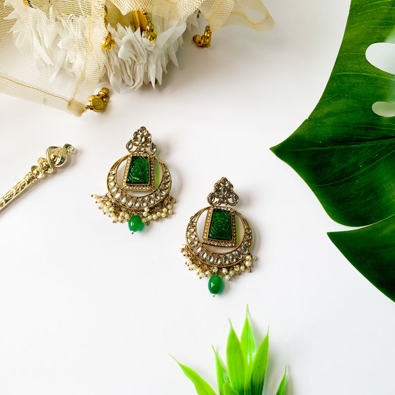 Yamika Green Earrings