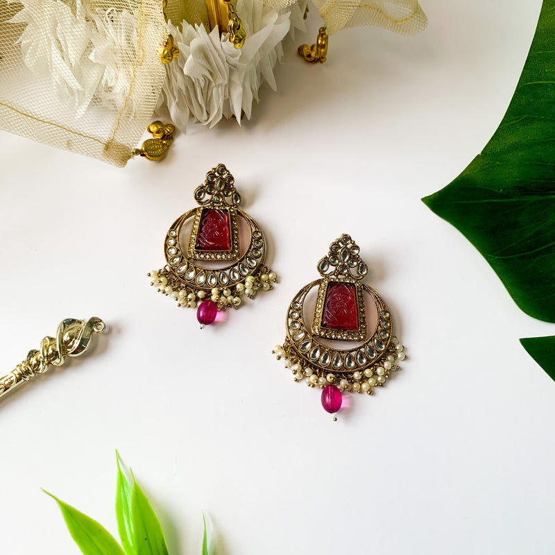 Yamika Purple Earrings