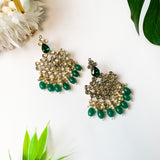 Ritika Green Earrings