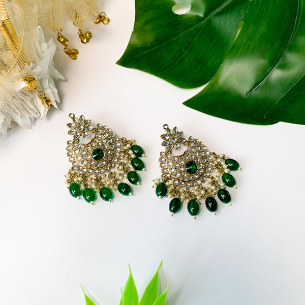 Ishrat Green Earrings